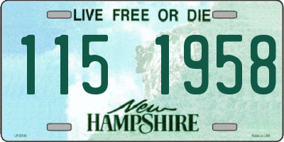 NH license plate 1151958