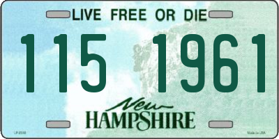 NH license plate 1151961