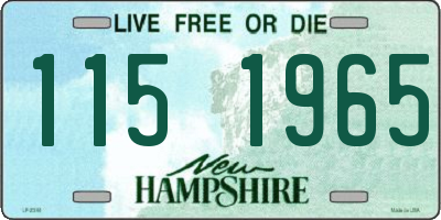NH license plate 1151965