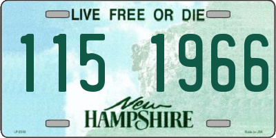 NH license plate 1151966