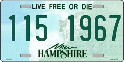 NH license plate 1151967