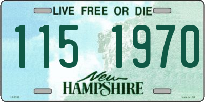 NH license plate 1151970