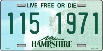 NH license plate 1151971