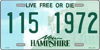 NH license plate 1151972