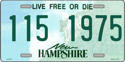 NH license plate 1151975