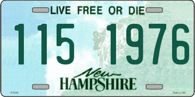 NH license plate 1151976