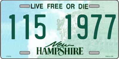 NH license plate 1151977