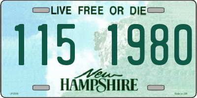 NH license plate 1151980