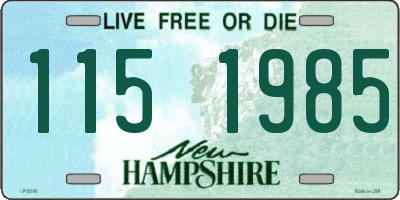 NH license plate 1151985