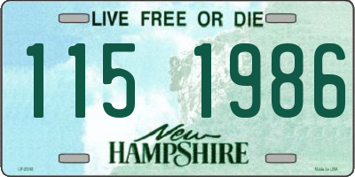 NH license plate 1151986
