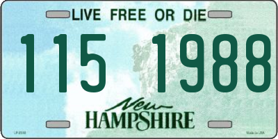 NH license plate 1151988