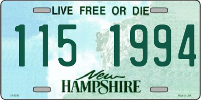 NH license plate 1151994