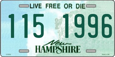 NH license plate 1151996