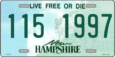 NH license plate 1151997