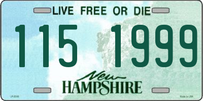 NH license plate 1151999