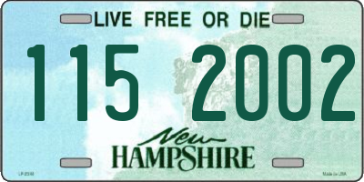 NH license plate 1152002