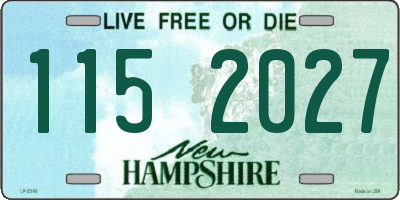 NH license plate 1152027