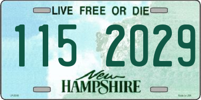 NH license plate 1152029