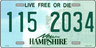 NH license plate 1152034