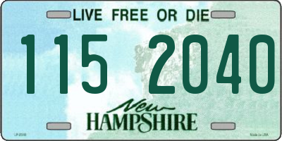 NH license plate 1152040