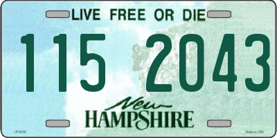 NH license plate 1152043