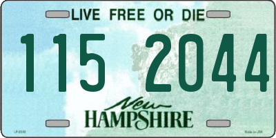 NH license plate 1152044