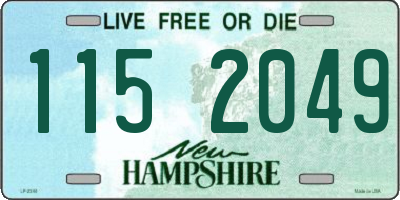 NH license plate 1152049