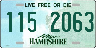 NH license plate 1152063