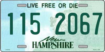 NH license plate 1152067