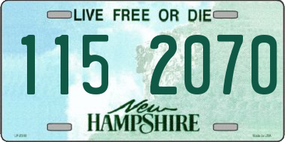 NH license plate 1152070