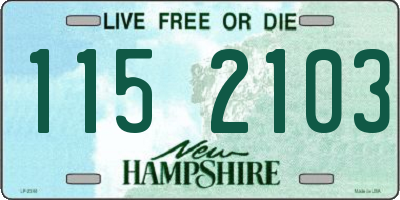NH license plate 1152103
