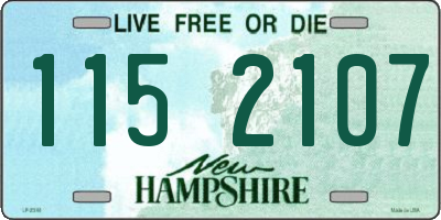 NH license plate 1152107