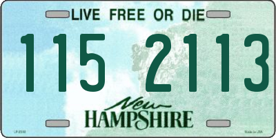 NH license plate 1152113