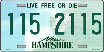 NH license plate 1152115