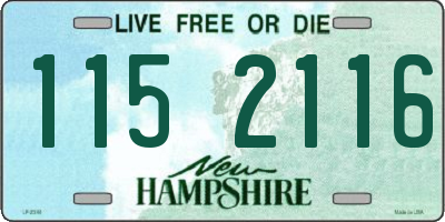 NH license plate 1152116