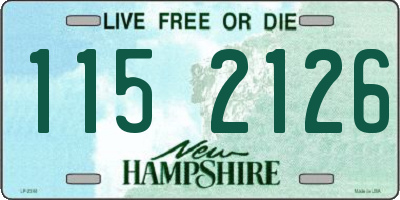 NH license plate 1152126