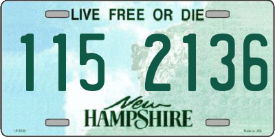 NH license plate 1152136