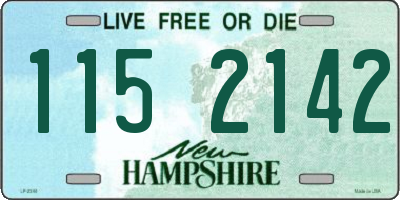 NH license plate 1152142
