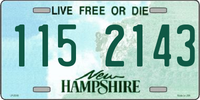 NH license plate 1152143