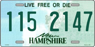 NH license plate 1152147