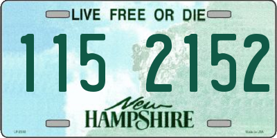 NH license plate 1152152