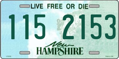 NH license plate 1152153