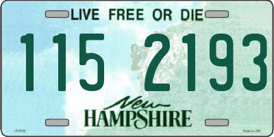 NH license plate 1152193