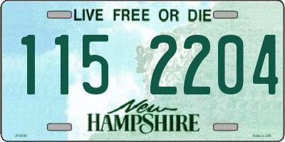 NH license plate 1152204
