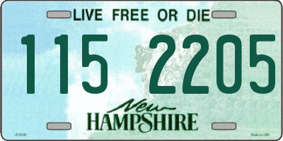NH license plate 1152205