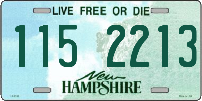 NH license plate 1152213