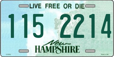 NH license plate 1152214