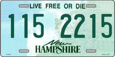 NH license plate 1152215