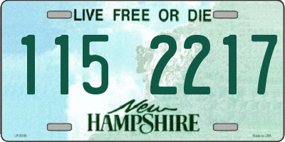 NH license plate 1152217