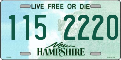 NH license plate 1152220